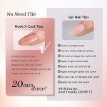 Almond Brown Gel Nail Kit with 150 Tips