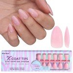 Natural Short Almond Press-On Nails - Pink Set