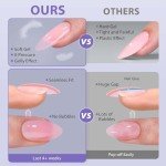 Natural Short Almond Press-On Nails - Pink Set