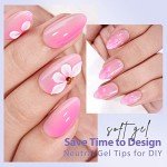 Natural Short Almond Press-On Nails - Pink Set