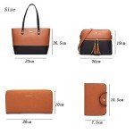 Stylish Women's Synthetic Leather Handbag Set - 4pcs