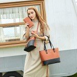 Stylish Women's Synthetic Leather Handbag Set - 4pcs