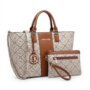 Dasein Women's Stylish Satchel Tote with Clutch