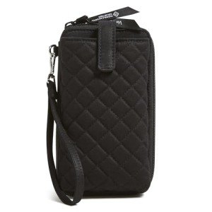 Vera Bradley Black RFID Smartphone Wristlet for Women
