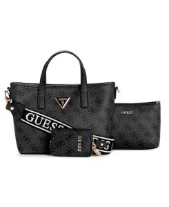 GUESS Latona Mini Tote in Coal Black