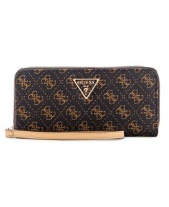 GUESS Laurel Brown Logo Zip Around Wallet
