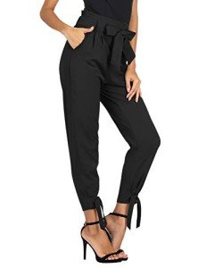 Grace Karin Women's Casual Paperbag Waist Pants
