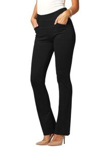 Tummy Control Black Dress Pants for Women
