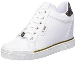 GUESS Women's White Faster Sneakers, Size 8
