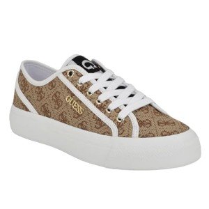 GUESS Women's JELEXA Beige/Brown Sneakers, Size 9