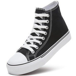 ZGR Women's Lace-Up High Top Canvas Sneakers