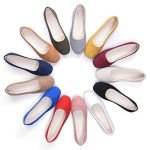 Comfortable Black Square Toe Ballet Flats for Women