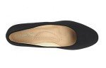 Mila Black Suede Low Heel Pumps for Women