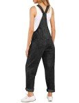 Luvamia Women's Adjustable Denim Bib Overalls - Black
