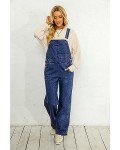 Luvamia Women's Cute Denim Jumpsuit Overalls