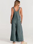 ANRABESS Women's Summer Wide Leg Jumpsuits - Grey Blue