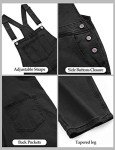 Luvamia Women's Adjustable Denim Bib Overalls - Black