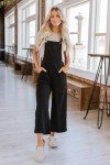 Cozy Black Corduroy Jumpsuit with Pockets