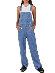 Women’s Adjustable Strap Denim Overall Jumpsuit