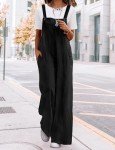 YESNO Women's Black Corduroy Adjustable Strap Overalls