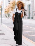 YESNO Women's Black Corduroy Adjustable Strap Overalls