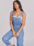 Women’s Adjustable Strap Denim Overall Jumpsuit