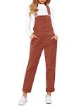 Light Brown Corduroy Jumpsuit for Women Size M