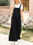 Oversized Black Jumpsuit for Women with Pockets