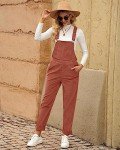 Light Brown Corduroy Jumpsuit for Women Size M