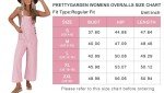 PrettyGarden Women's Pink Striped Wide Leg Jumpsuit