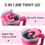 Barbie Collection Steel Cup with Handle and Straw
