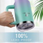 Insulated Travel Tumbler with Handle and Straw