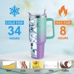 Insulated Travel Tumbler with Handle and Straw