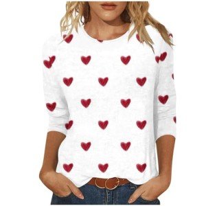 Cute Heart Graphic Tees for Women