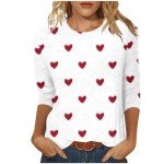Cute Heart Graphic Tees for Women