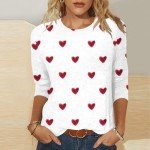 Cute Heart Graphic Tees for Women