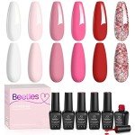 Beetles Pink Gel Nail Polish Set - 6 Shades