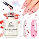 Beetles Clear Pink Gel Polish Top Coat 15ML