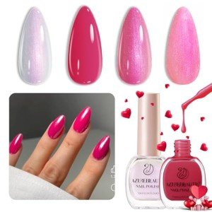 Valentine's Glitter & Pearl Nail Polish Set
