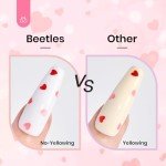 Beetles Clear Pink Gel Polish Top Coat 15ML