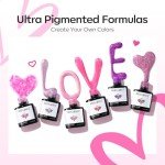 6-Color Gel Nail Polish Set – Pink & Glitter