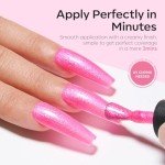 6-Color Gel Nail Polish Set – Pink & Glitter