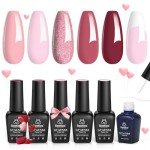 Beetles Valentine's Pink Rose Gel Nail Polish Set