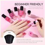 Hot Pink Nail Polish Set for Valentine's Day