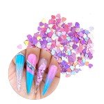 Valentine's Heart Nail Glitter Sequins - 12 Colors