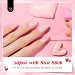 Heart-Shaped Pink Top Coat Gel for Nails