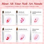 Valentine's Red Gel Polish & Nail Art Set