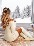 Off The Shoulder Ribbed Bodycon Mini Dress