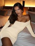 Off The Shoulder Ribbed Bodycon Mini Dress
