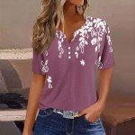 Floral Print Summer Tops for Women 2024